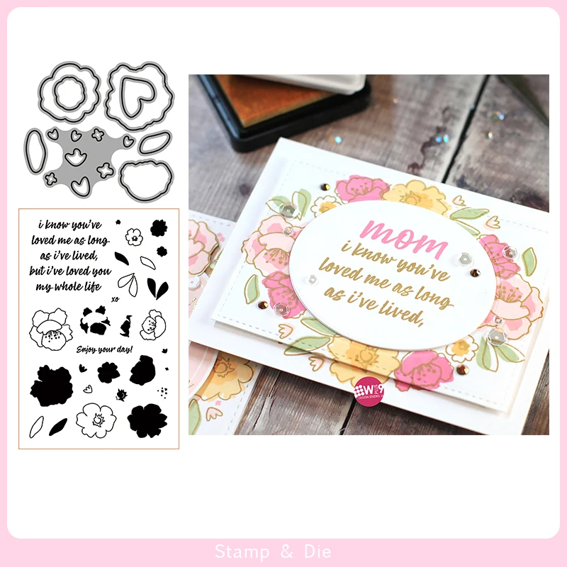 Цветок Обложка штамп и резки штампы для DIY Скрапбукинг фото украшение альбома