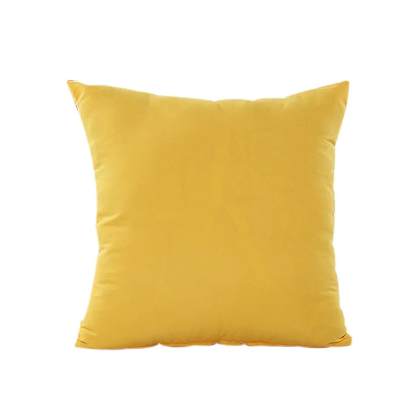 11,11 домашний декор подушка чехол хлопок льняная подушка крышка полосой Чистый цвет Подушка Чехол - Цвет: Цвет: желтый