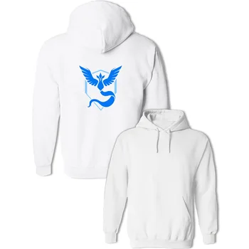 

Pokemon Go Game Fans Sweatshirts Women's Men's Hoodies Moltres Team Red Team Articuno Team Blue Team Coat Anime Pullover Tops