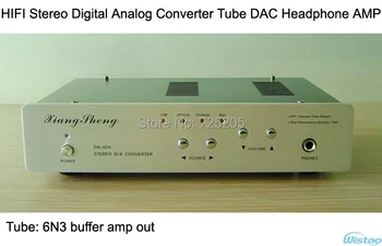 

HIFI Tube Digital Analog Converter DAC Headphone Amplifier 6N3 Support BNC Coaxial Fiber Optic AMP Audio USB Black Silver Panel