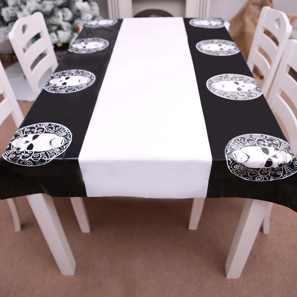 

1 Piece Halloween Tablecloth Festival Decoration Props Waterproof PVC tablecover for Dinner Table cloth Party Supplies 25