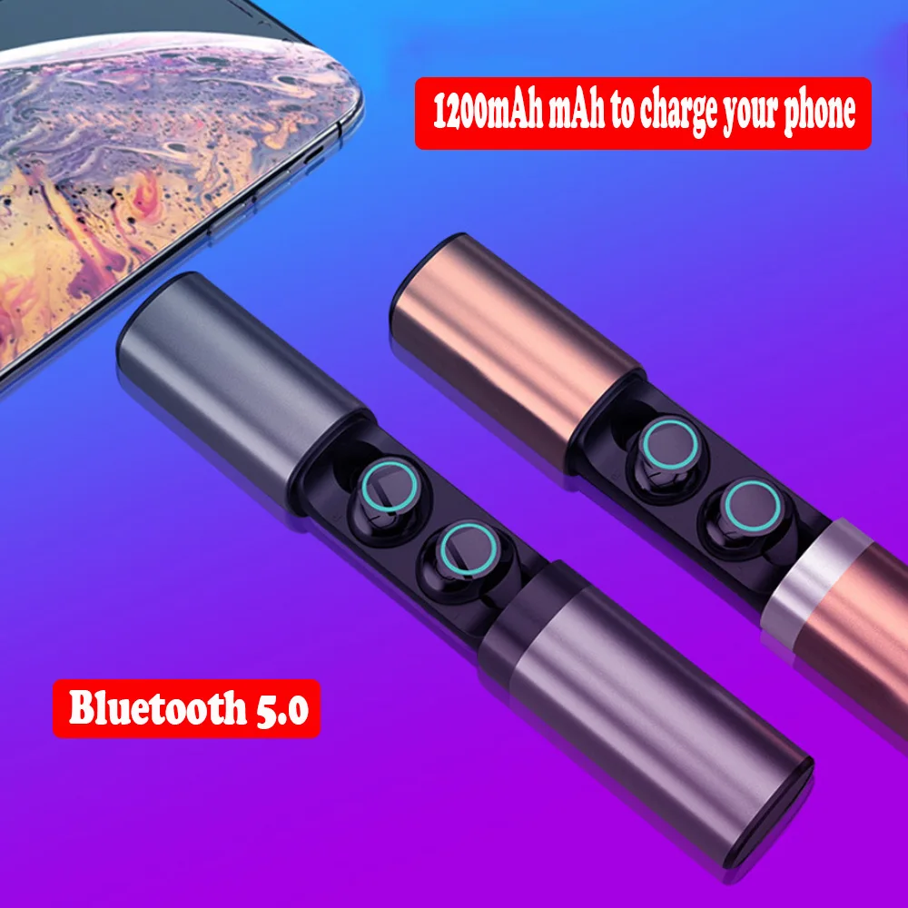 

Wireless Waterproof Bluetooth 5.0 Stereo Bluetooth Earphone High Quality Sound Stereo earphone sprot earphone for smart phone