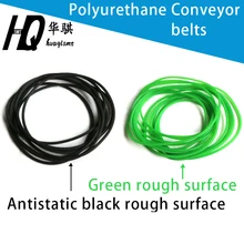 Polyurethane Conveyor belts PU round drive belt green 1.5mm 2.0mm 3.0 4.0 5.0 6 7 8 9 10mm black antistatic transmission belt