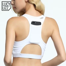 Компрессионный мягкий спортивный бюстгальтер с карманом для телефона, дизайнерский спортивный бюстгальтер для йоги, спортивный эластичный бюстгальтер пуш-ап для бега, спортивный топ для спортзала