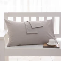 Taie d'oreiller standard en coton pour chambre à coucher, housse de coussin solide, document, literie, 40x60cm, 50x70cm, 50x90cm 1