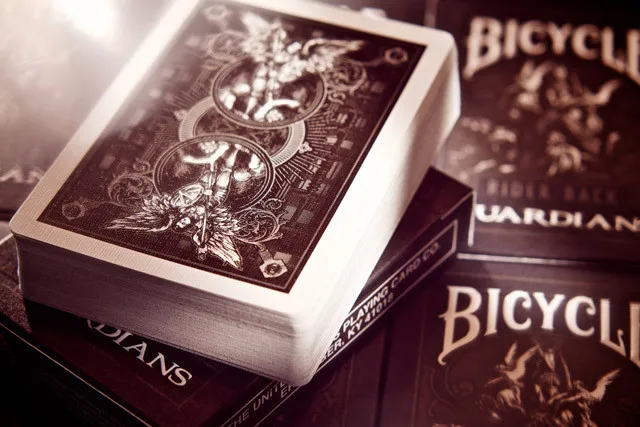 1pcs Bicycle Guardians Deck Theory11 Black Magic Card Playing Card Poker Close Up Stage Magic Tricks for Professional Magician