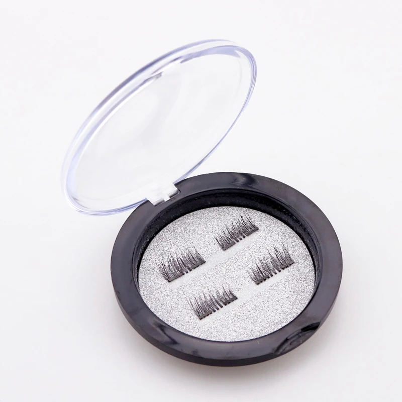 

YUKARI 4PCS 3D double Magnetic false Eyelashes makeup Magnet eyelash cilios magneticos Extension Natural Mink EyeLashes Thicker