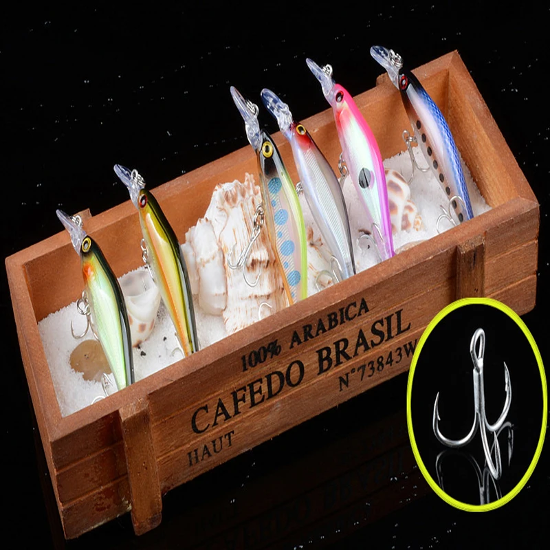 

Outdoor sports Minnow 8cm/6.5g submersible fishing accessories 3D bionic eye Fishing Tackle isca artificial lure fishing flies