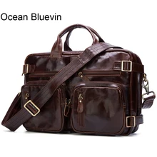 Океанская синяя новая сумка высокого качества из натуральной кожи, дорожная сумка, мужская сумка для путешествий, винтажная сумка для багажа, большая дорожная сумка, сумка для выходных