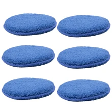 DWCX синий 6 шт. из микрофибры поролоновой губки полироли Воск Аппликатор очистка детализация колодки