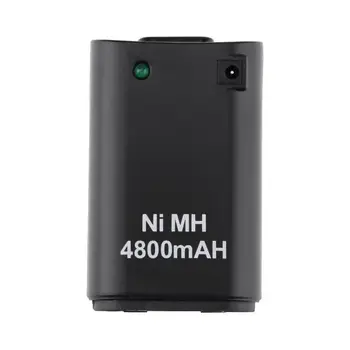 

4800mAh Rechargeable Battery Pack + USB Charger Cable For XBOX 360 Wireless Controller High Quality Black White