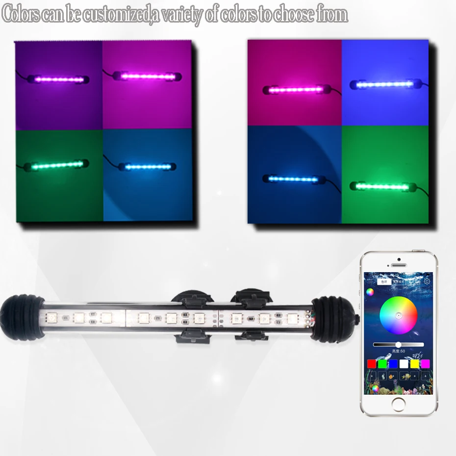 Светодиодный светильник для аквариума 19 см RGB светодиодный s морской с