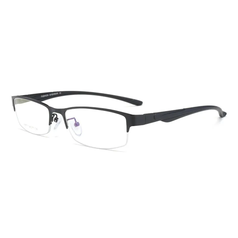 Reven Jate модные высококачественные мужские очки из титанового сплава, не сферические 12 слойные линзы с покрытием, очки для чтения+ от 0,5 до+ 4,00 - Цвет оправы: black
