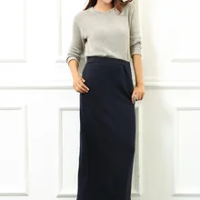 Горячая льняная прямая полиэфирная Женская Корейская зима Новая мягкая и удобная теплая бархатная юбка дизайн с разрезом