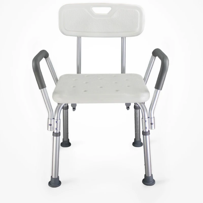 

Mayitr Adjustable Height Aluminum Bath Shower Medical Seat Stool Aid Backrest Chair