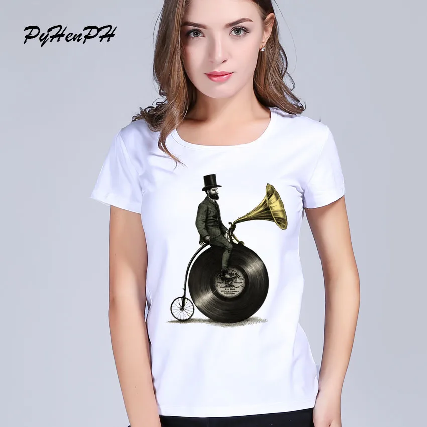 PyHen New 2017 Creative Music Man T Shirt women Short Sleeve tops tee shirt female summer Novelty t shirt women clothing PyHen New 2017 Creative Music Man T Shirt women Short Sleeve tops tee shirt female summer Novelty t shirt women clothing