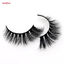 Visofree ресницы 3D норки ресницы толстый норки Накладные ресницы Hand Made Полный Газа Ресницы Cilios драматического ресницы 101
