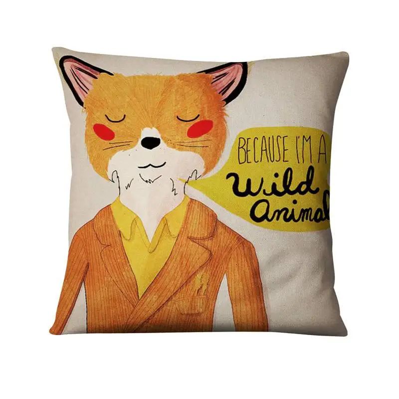 Simple Cartoon Illustration Printed Pillowcase Home Pillow Decoration Scandinavian Art Cushions Home Decor Sofa Throw Pillow 