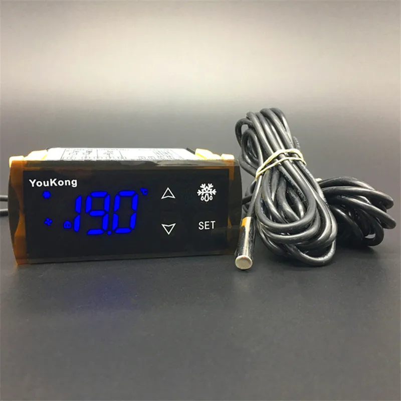 YK-605 контроллер высокой температуры с двумя датчиками цифровой термостат дисплей