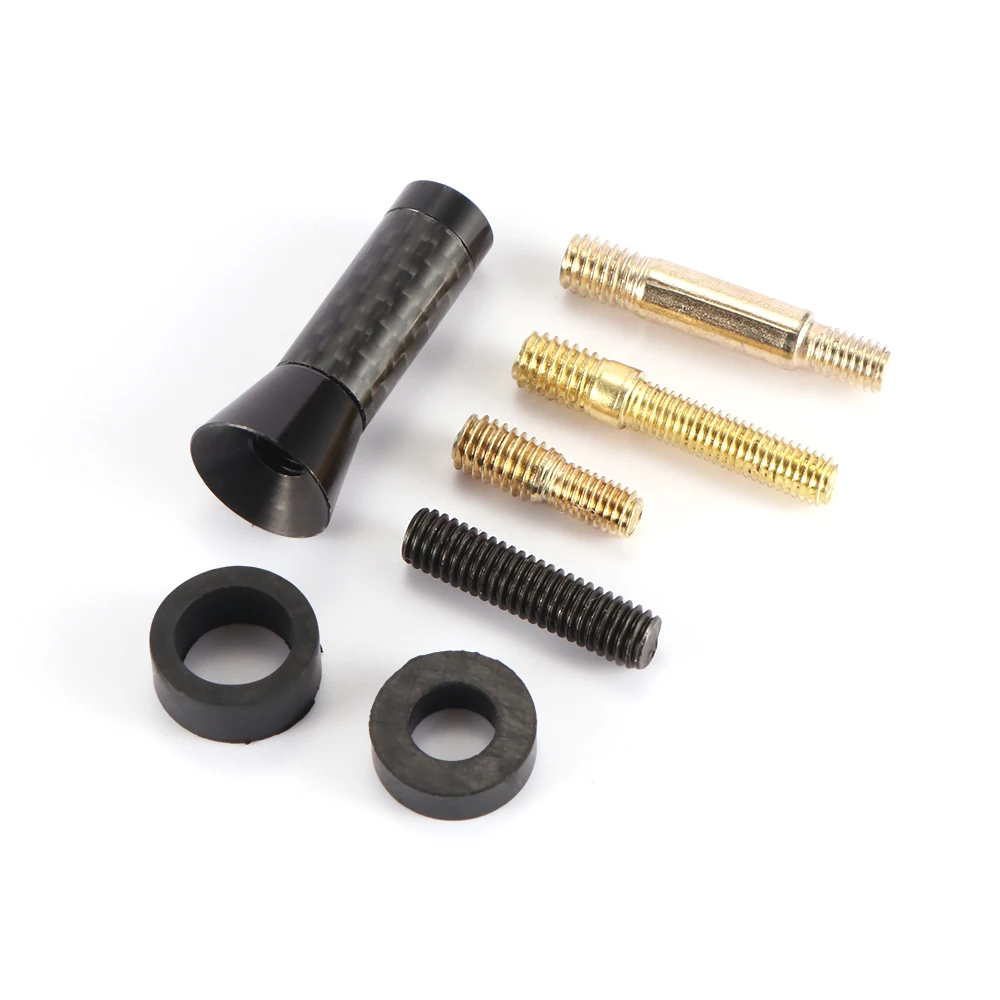Mini 3.5cm Mast Antenna Metal Carbon Fiber Screw Car Radio Antenna Car
