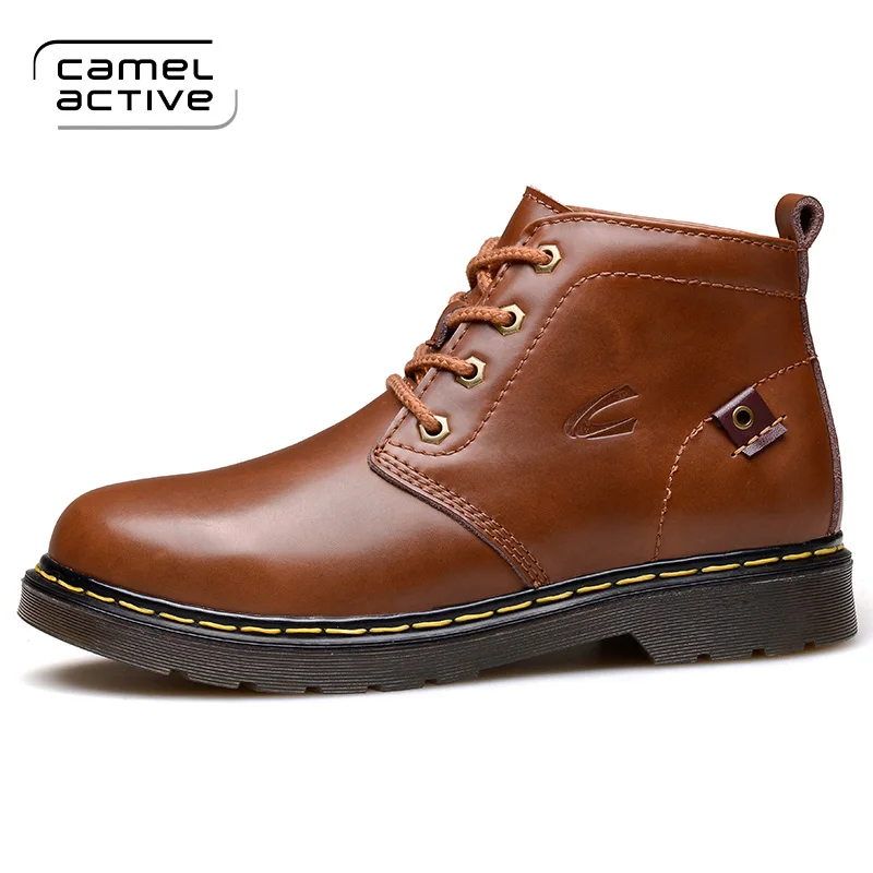 Camel Active/; мужские ботинки из натуральной кожи; зимние теплые ботинки; обувь для горной погоды; винтажные мужские ботильоны высокого качества; 1702