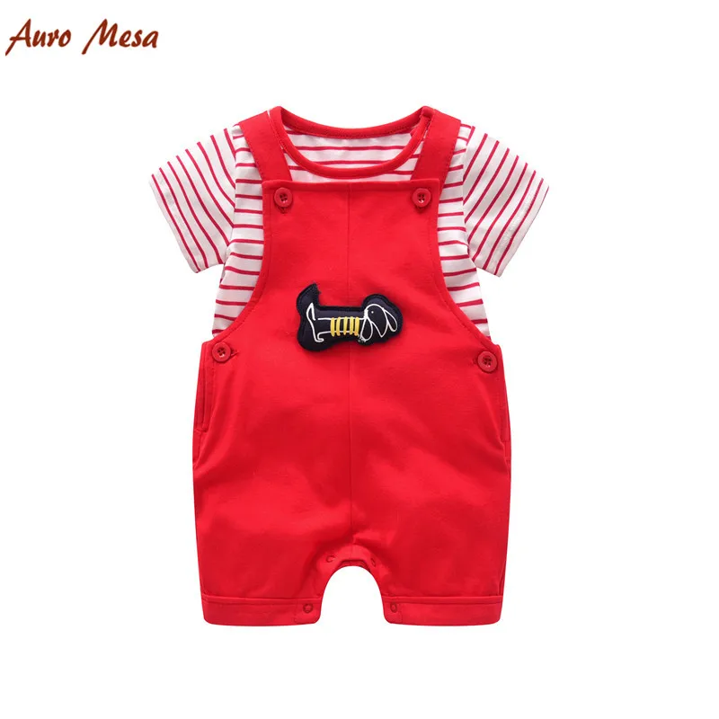 baby boy clothing baby Boys Girls baby set Striped T shirt + Overalls