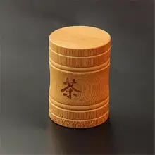 1 шт. 9,5*6 см Экологически чистая бамбуковая коробка для чая Черный Зеленый чай добавки закупориваемая банка какао сахарная пудра специи мука кухня использовать семейный подарок