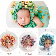 Поддельная шляпка с цветами, повязки на голову для новорожденных девочек, реквизит для фотосессии, цветная шляпка с цветами, аксессуары для фотостудии