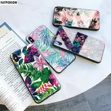 Акварельный чехол из закаленного стекла для телефона для iphone 5, 6, 7, 8, 6s, разноцветный цветок, 6s plus, 7 plus, 8 plus, x, xr, xs, xsmax