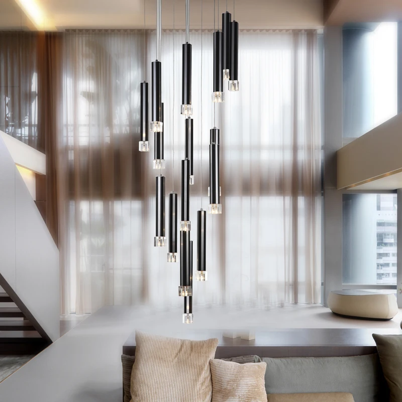 22\u0026quot; Dining Room Pendant Light Modern 16 Pcs Black Aluminum Tube Clear Crystal Cube Living Room 22\u0026quot; Dining Room Pendant Light Modern 16 Pcs Black Aluminum Tube Clear Crystal Cube Living Room