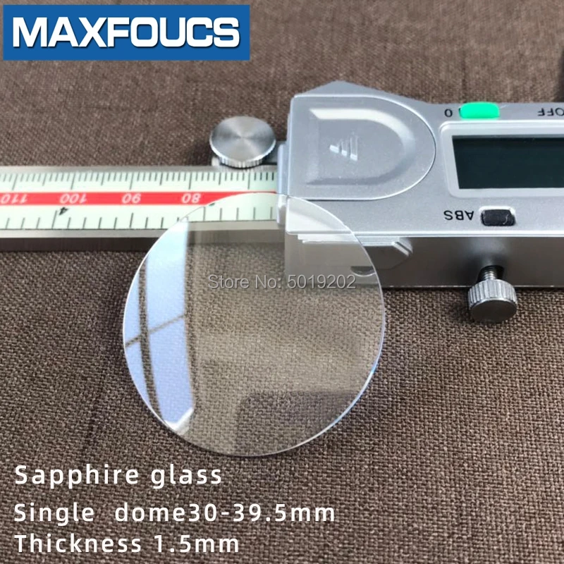 Relógio de Vidro Anti-risco Safira Única Cúpula Espessura 1.5mm Diâmetro 30 Mm39.5mm Cristal Transparente 1 Peças