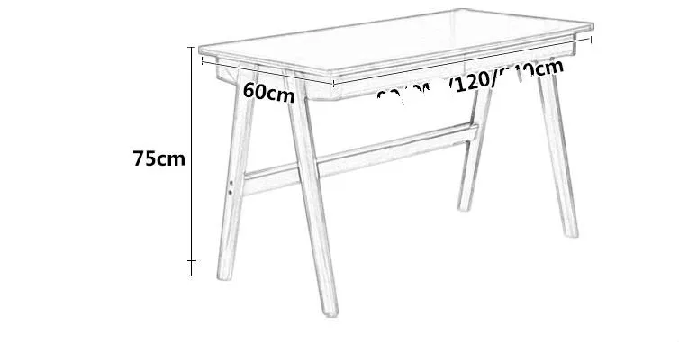 Модные компьютерные столы в скандинавском стиле из твердой древесины, простые современные домашние столы для студентов