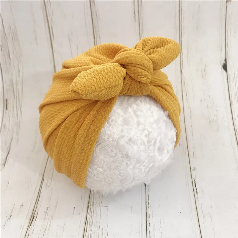 

Cute Rabbit Ear Baby Hat Solid Color Baby Girl Hats Bowknot Newborn Photography Props Infant Beanie Cap Bonnet