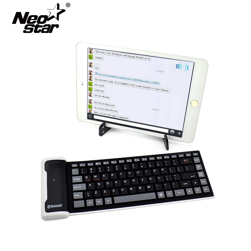 Waterproof Bluetooth 3.0 Silicone Keyboard For iPad For