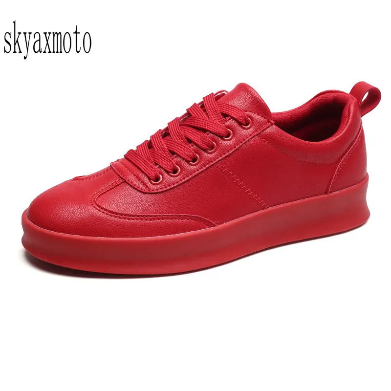 

New Design Spring Autumn Men's Outdoor Sneakers Breathable Black Red White Boys Sport Running Shoes Youth Anti-slip Flats Shoes