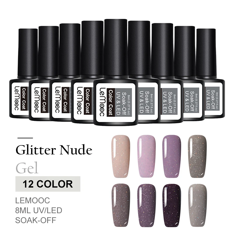 LEMOOC 8 ml UV Gel esmalte de uñas serie láser Holo brillo lentejuelas Gel de uñas UV Led remojo esmalte de uñas gel arte barniz LEMOOC 8 ml UV Gel esmalte de uñas serie láser Holo brillo lentejuelas Gel de uñas UV Led remojo esmalte de uñas gel arte barniz