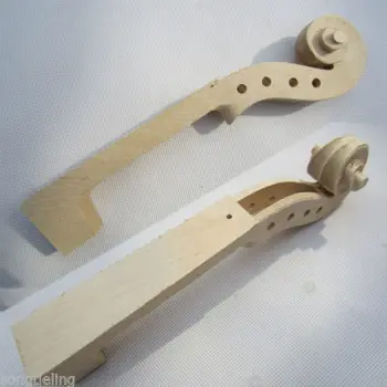 

1pcs hand carved Student Maple White Violin Neck 4/4 size Violin Parts