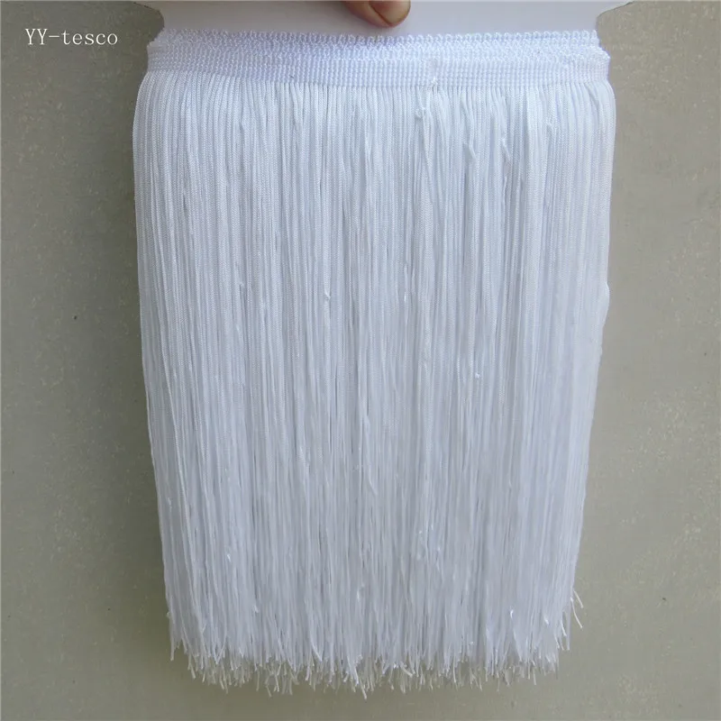 US $260.99 YYtesco 100YardLot 30CM Long Lace Trim 25 Color Polyester Tassel Fringe Trimming For Diy Latin Dress Stage Clothes Accessories