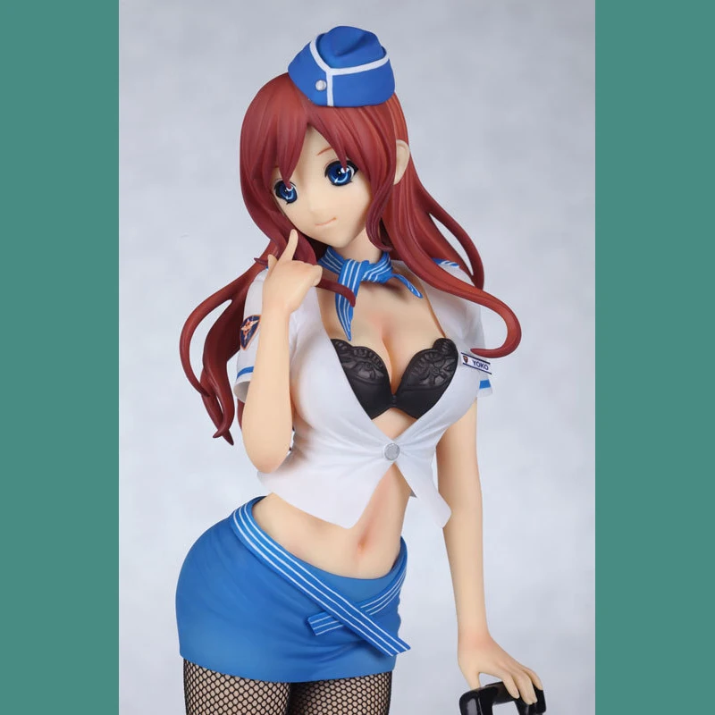 

HOT !Sexy Figures Japan Girls Back to the heaven The twilight The stewardess yoko blue 26cm Breast Anime Doll Model Toys