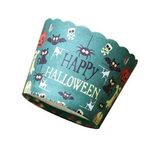 100ps счастливый Хэллоуин паук Кекс Плесень Маффин бумажный торт выпечки чашки высокие температурные чашки Маффин чашки вечерние украшения торта