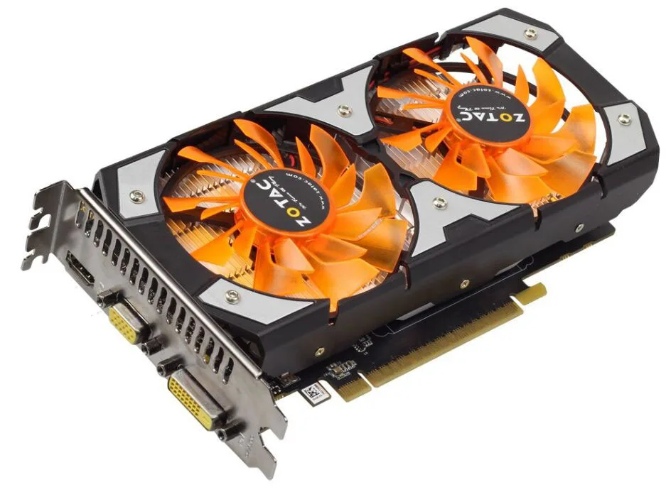 Б/у оригинальная видеокарта ZOTAC GTX 750Ti-2GD5 GDDR5 видеокарты для nVIDIA GeForce GTX750 Ti 2GB GTX 750 TI 2G 1050ti Hdmi