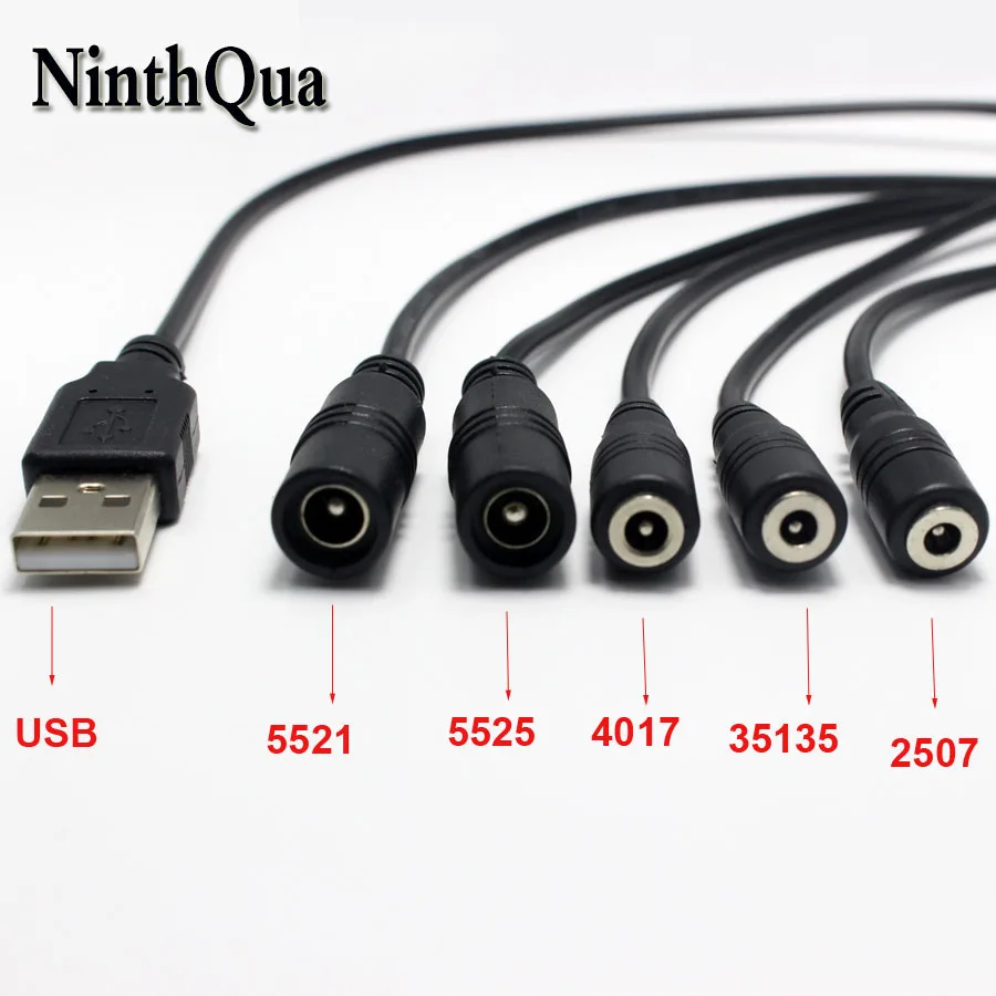 1 шт. 5 5*2 мм 2 4 0*1 7 3 5*1 35 гнездовой разъем питания постоянного тока к USB штекеру с