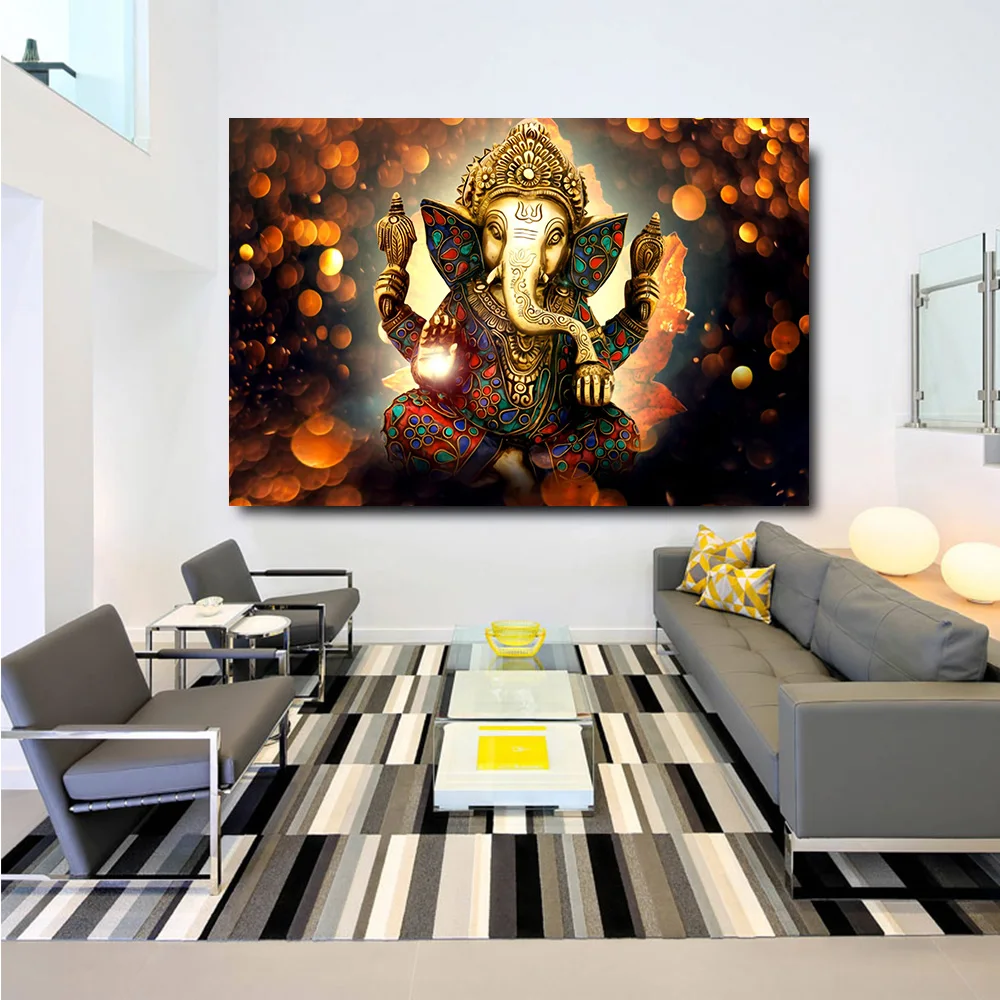 Embelish-1-Pieces-Indian-Head-Elephant-God-Wall-Art-Posters-For-Living-Room-HD-Canvas-Painting (2)
