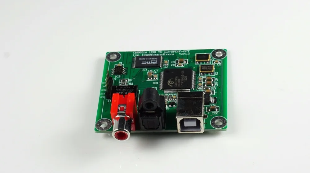 CM6631A USB к коаксиальному/оптоволоконному SPDIF I2S преобразователь плата DAC 24 бит 192