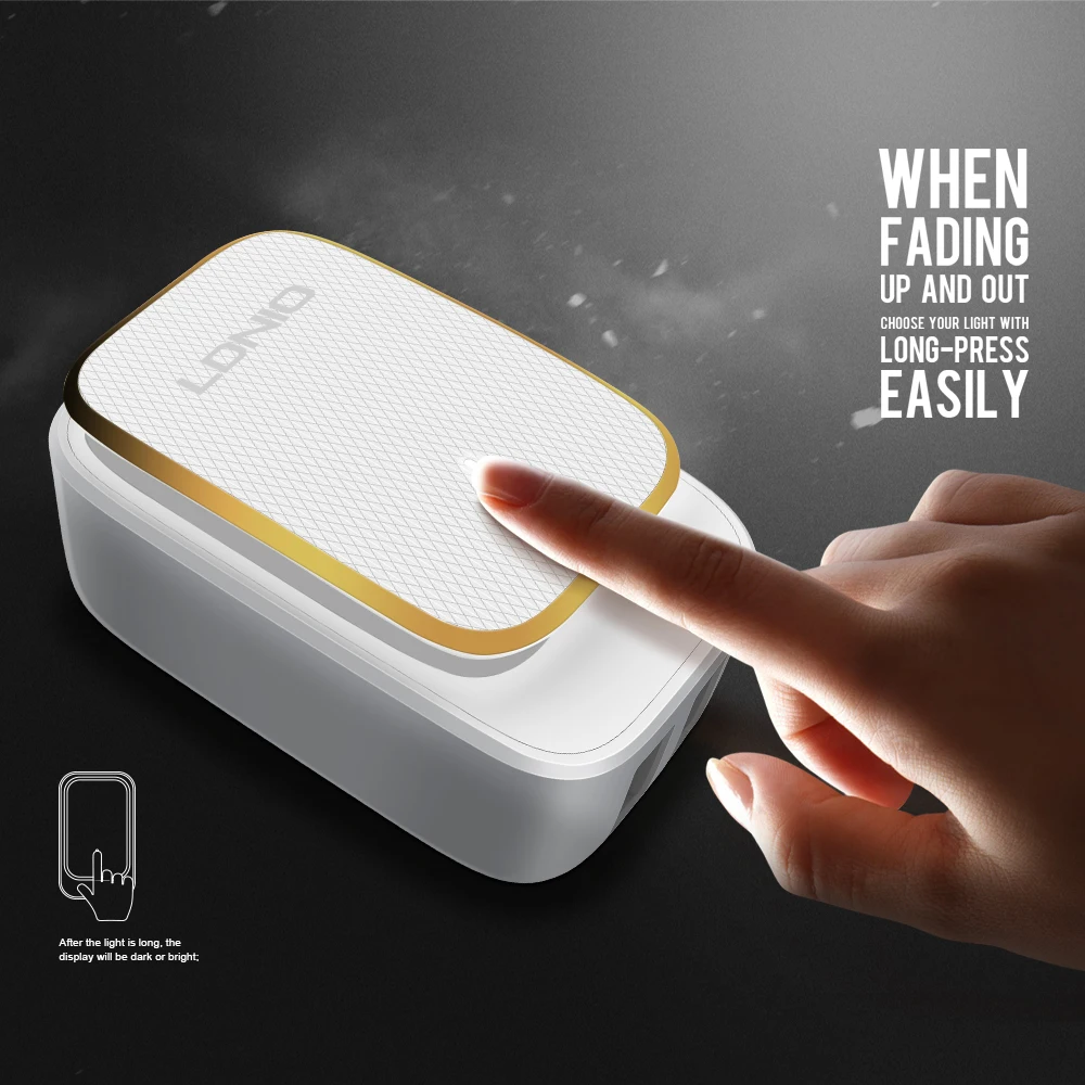 LDNIO A2205 2.4A USB الولايات المتحدة التوصيل السفر الهاتف المحمول شاحن الجهاز اللوحي مع Led تاتش ليلة الخفيفة لشحن الأجهزة الكهربائية LDNIO A2205 2.4A USB الولايات المتحدة التوصيل السفر الهاتف المحمول شاحن الجهاز اللوحي مع Led تاتش ليلة الخفيفة لشحن الأجهزة الكهربائية