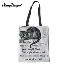 Бесшумная женская сумка для покупок с изображением кота кролика, женская сумка на плечо из парусины для пляжа, путешествий, складывающаяся сумка-тоут, посылка, сумка, перерабатываемая сумка на заказ