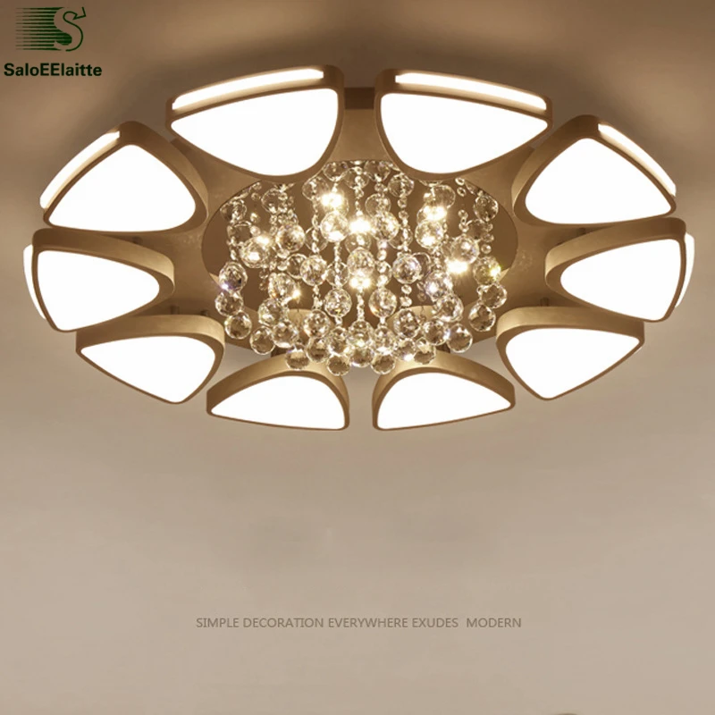 

Remote Control Dimmable Luminaire Led Chandelier Lustre K9 Crystal Metal Ceiling Chandelier Indoor Lighitng Fixtures Lamparas