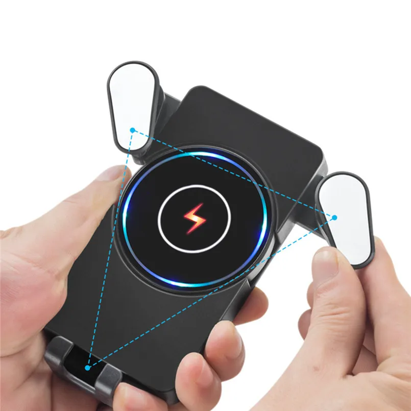 Fast Wireless Car Charger Mount Wireless Charger Gravity Auto Lock Car Air Vent Holder for Samsung Galaxy S10 30AP1208