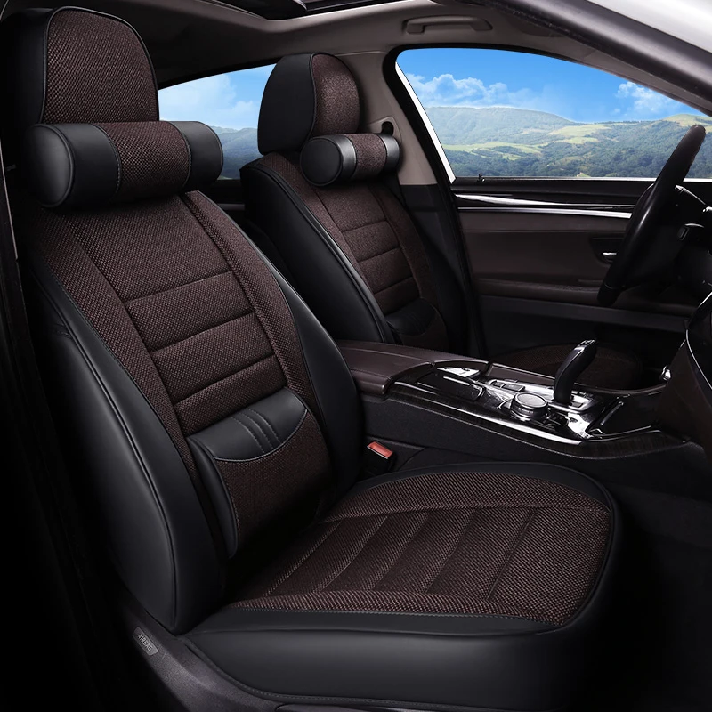  High-quality Flax Car Seat Covers for Chevrolet cruze aveo captiva lacetti Fabric Styling Auto Seat