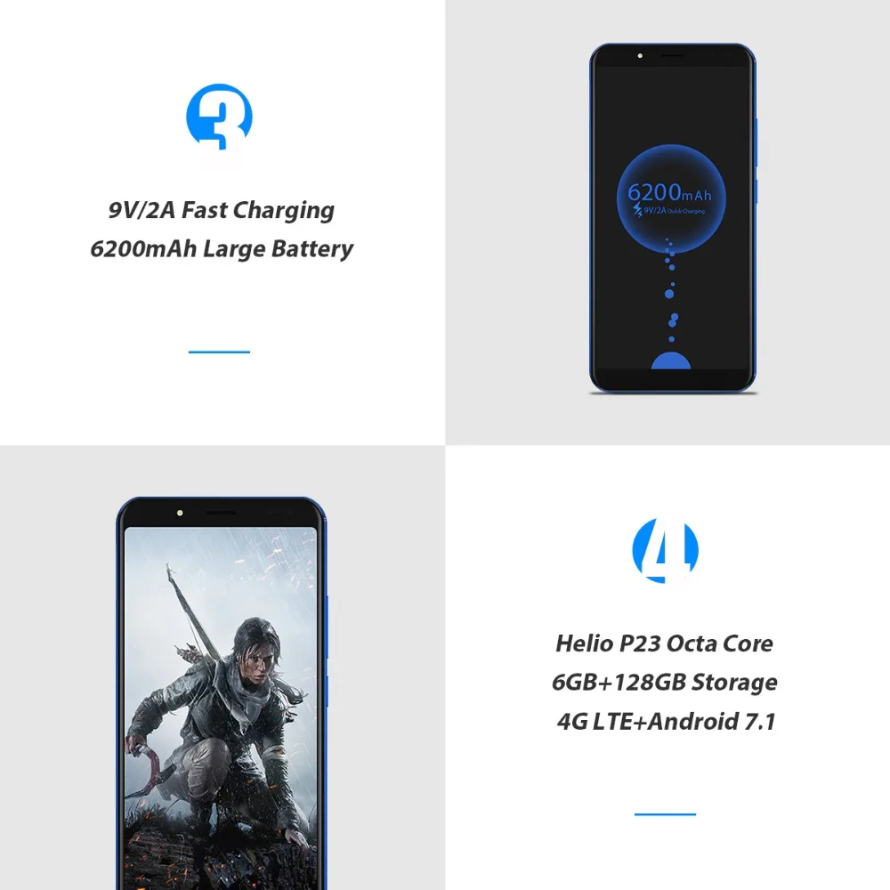 Vernee X 6GB RAM 128GB ROM смартфон 18:9 FHD 6 0 дюймовый мобильный телефон с бадареей на 6200мАч